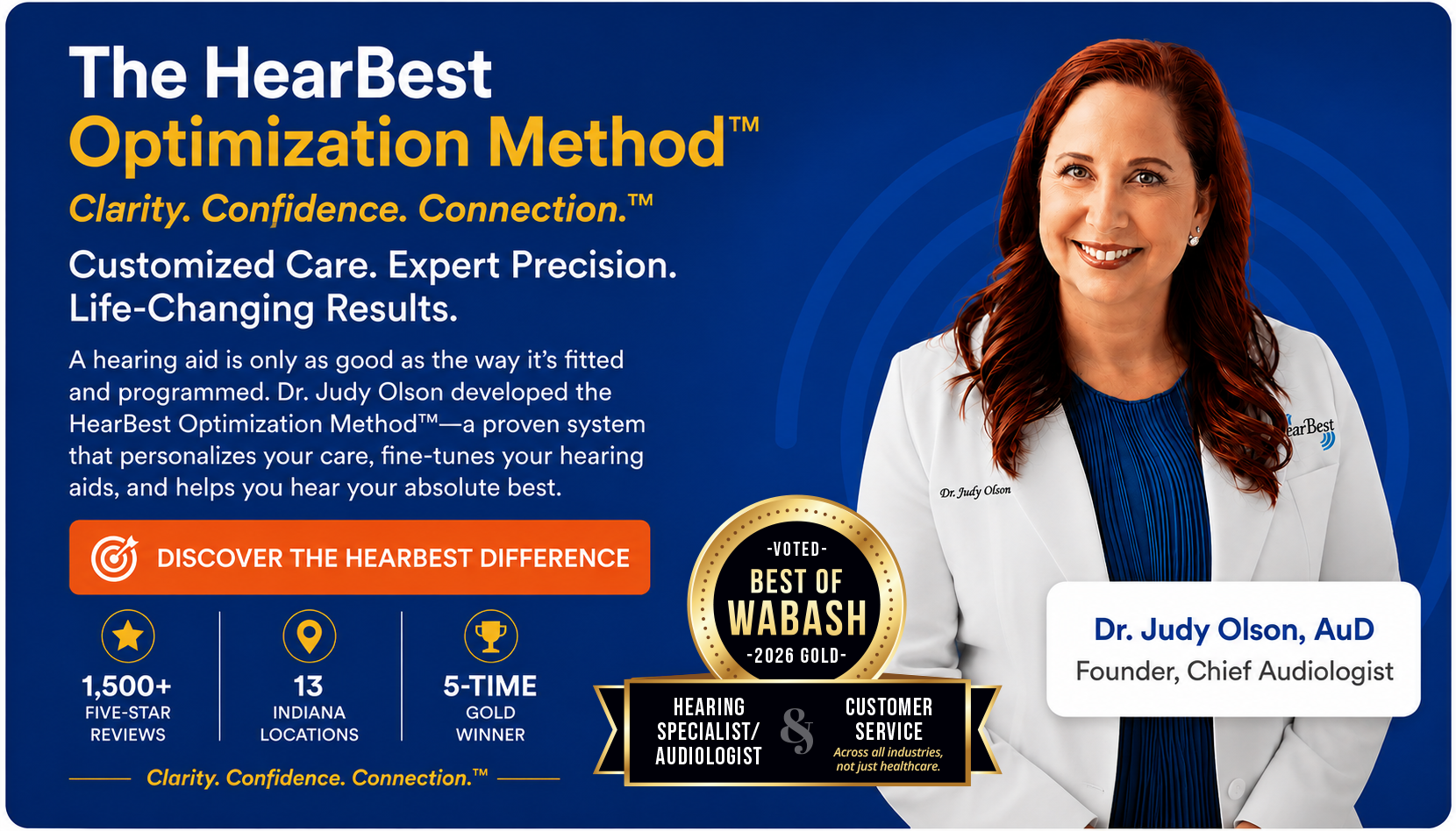 Indiana's Premiere Hearing Care Specialists - HearBest Optimization Method Dr. Judy Olson, Chief Audiologist