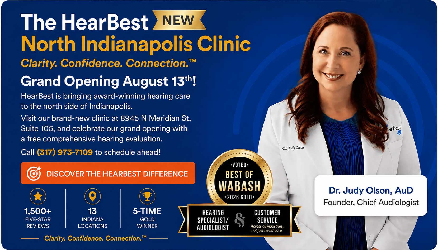 Inside the HearBest North Indianapolis clinic, 8945 N Meridian St #125, Indianapolis IN 46260
